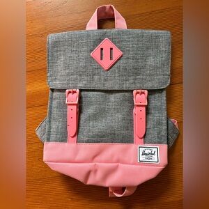 Gray and Pink Herschell Mini Backpack